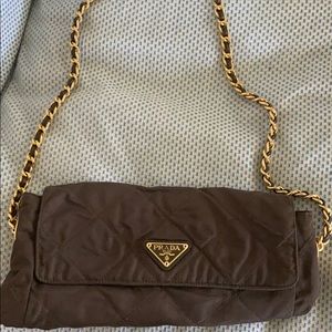 Prada dark brown purse